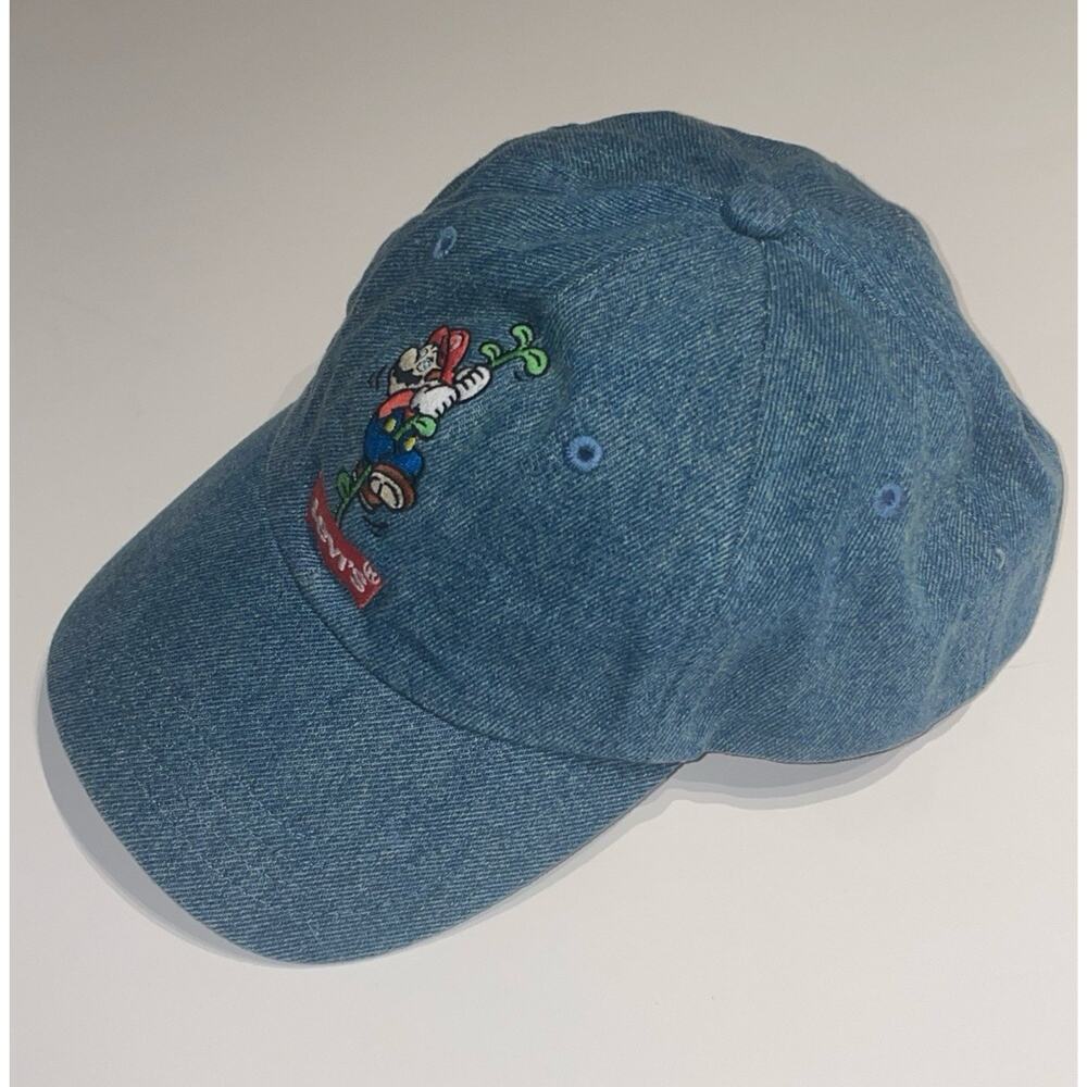 LEVI’S SUPER MARIO SNAPBACK HAT NINTENDO CLASSIC BLUE SNAPBACK MARIO KART Hat - Picture 5 of 7